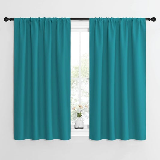NICETOWN Peacock Blue Blackout Curtains Panels by NICETOWN