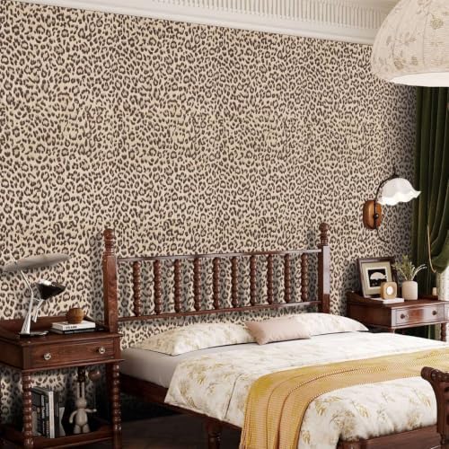 Arthome Leopard Print Peel and Stick Wallpaper 17" x 240" - Image 3