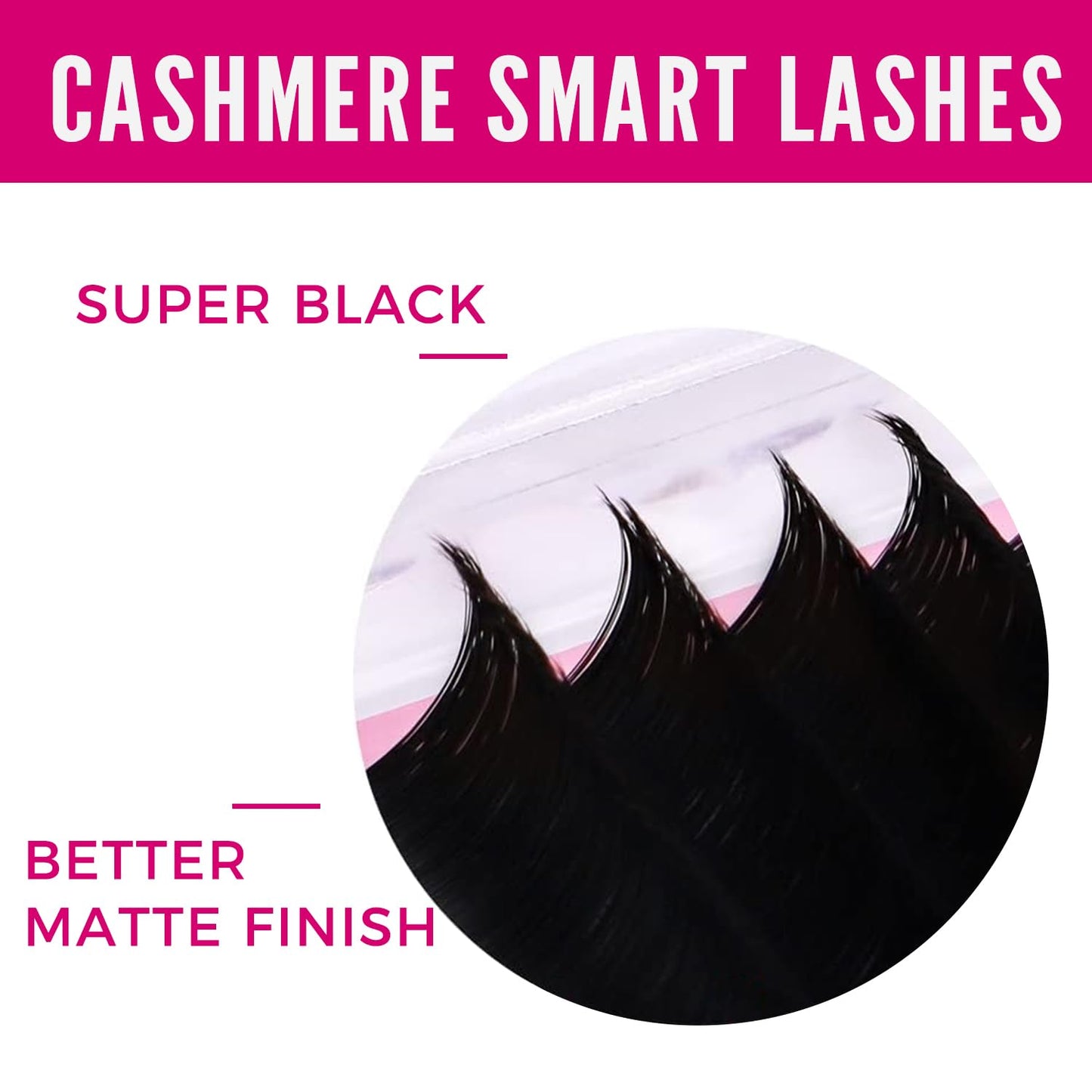 VEYES INC Cashmere Smart Fan Lash Extensions 0.03 0.05 0.07 C/CC/D Curl 8-20mm Mixed & Single Length, Super Matte Black Volume Lashes, Professional Supplies for Lash Techs (0.07 CC 12mm)