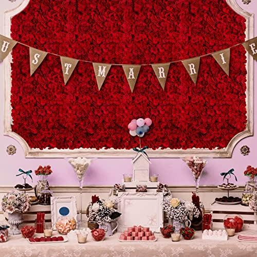 BLOSMON Red Flower Wall Backdrop - Image 4