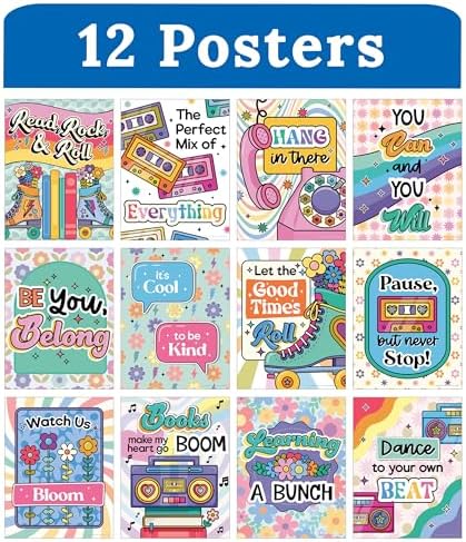 Happily Ever Elementary Retro Remix Poster Set, Groovy Classroom Décor - Image 2