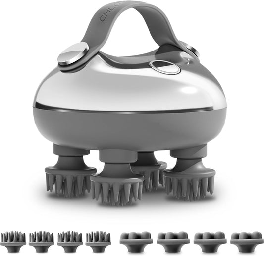 Scalp Massager, with 3 Kneading Modes and 8 Removable Claws Dog Cat Scratcher, Portable Handheld IPX7 Waterproof, Holiday Gifts for Him Her.