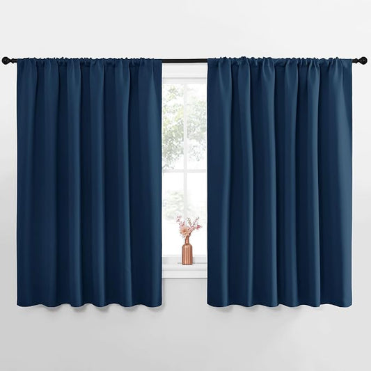 NICETOWN Blackout Curtains for Bedroom, Moroccan Blue, 1 Pair, 70 by 63-inch by NICETOWN
