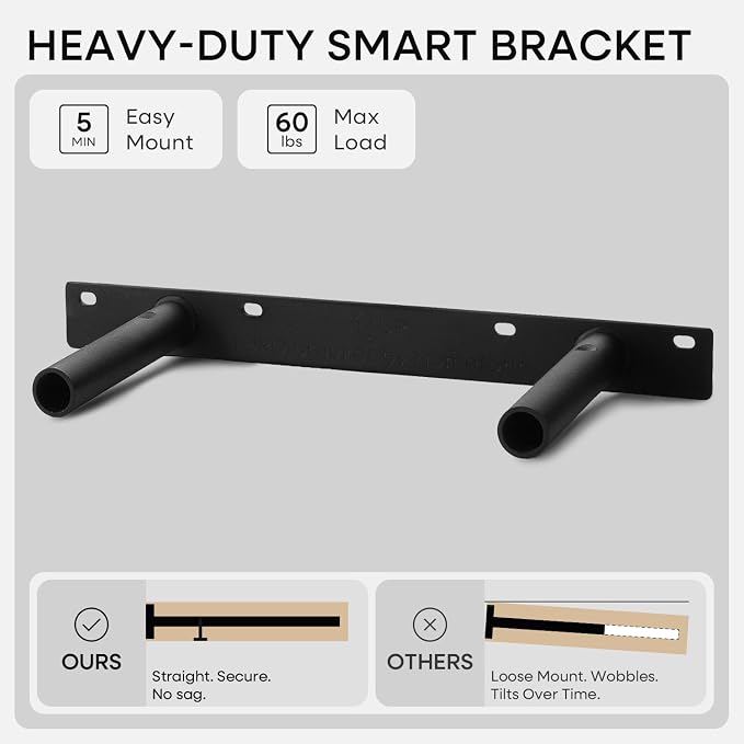 Homeforia Black Floating Shelf 18 inch, High End Solid Real Wood 18inch - Image 5