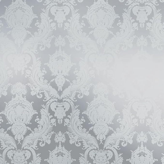 Tempaper Textured Metallic Silver Damsel Removable Peel and Stick Damask by TempaperCo
