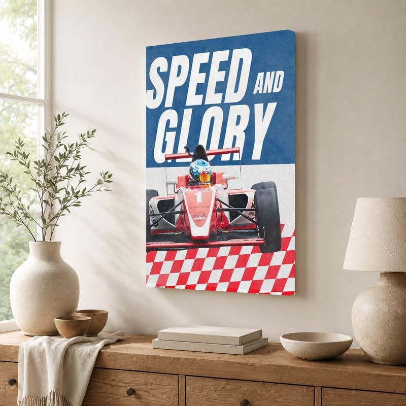 InkFlow Posters Racing Car Canvas Poster - Image 4