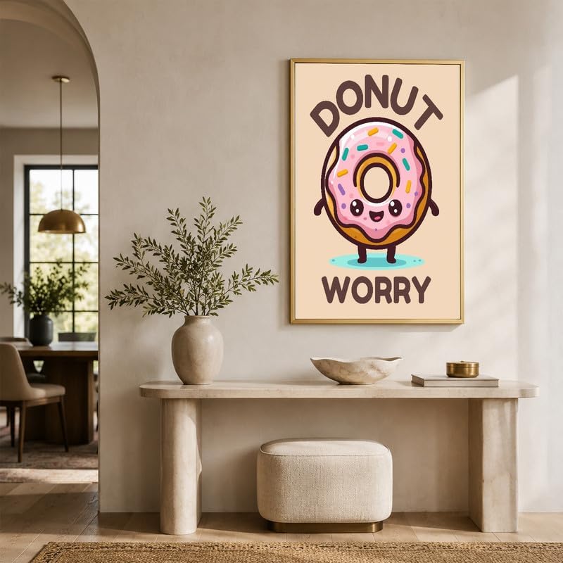 InkFlow Posters Donut Worry Canvas Poster - Image 6