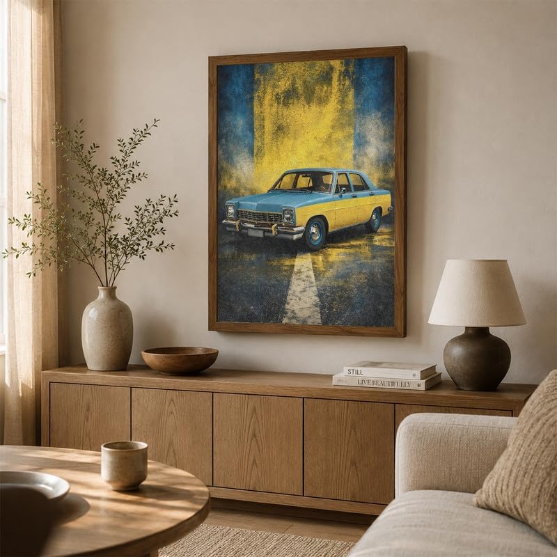 InkFlow Posters Vintage Car Canvas Poster - Image 3