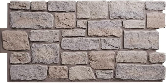 EverStone Cobblestone Faux Stone Panel, Harbor Mist Color by EkenaMillwork