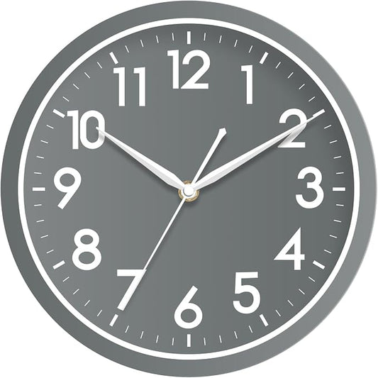 AKCISOT Wall Clock Bathroom 10 Inch Analog Small Wall Clocks Battery Operated by Akcisot