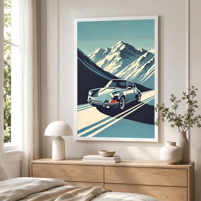 InkFlow Posters Vintage Sports Car Canvas Poster - Image 3