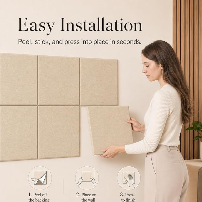 Large Cork Boards for Walls – 48" x 36" Self Adhesive Felt Wall Tiles - Image 4