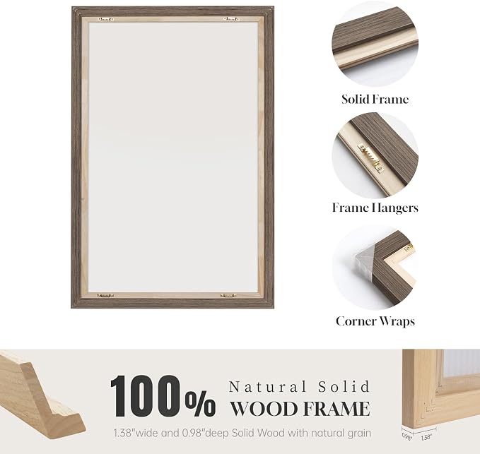 Large Framed Rustic Canvas Wall Art - Image 6