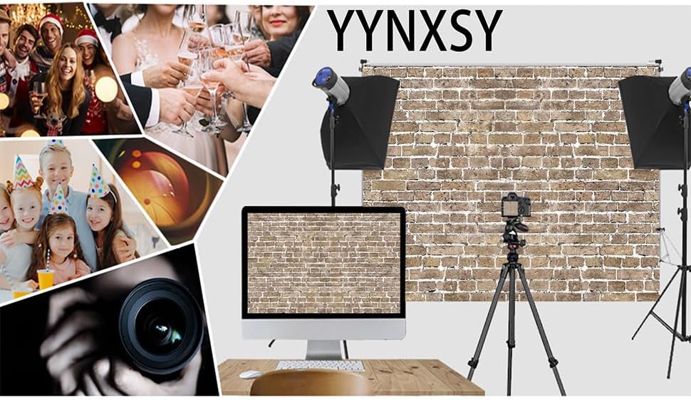 YYNXSY 8X6FT Brick Wall Background Primary Color Brick Background Large Fabric - Image 2