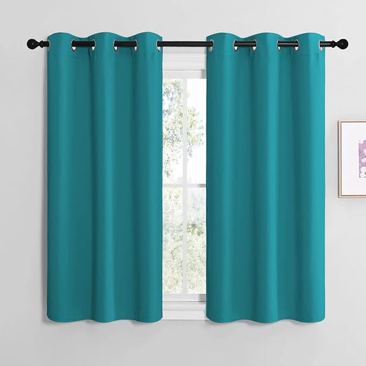 NICETOWN Room Darkening Curtains 48 inch Length 2 Panels, Thermal Insulated by NICETOWN