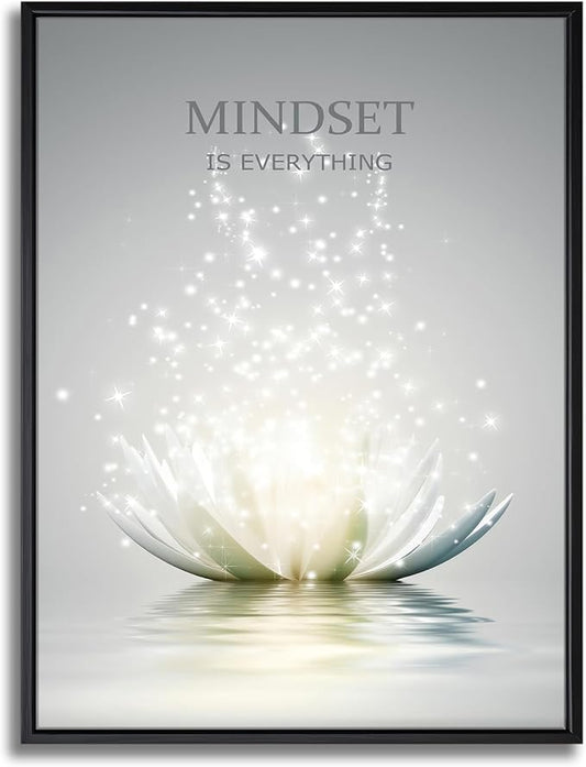 Floating Framed Zen Wall Art, Just Breathe Picture Poster by KBIERQN