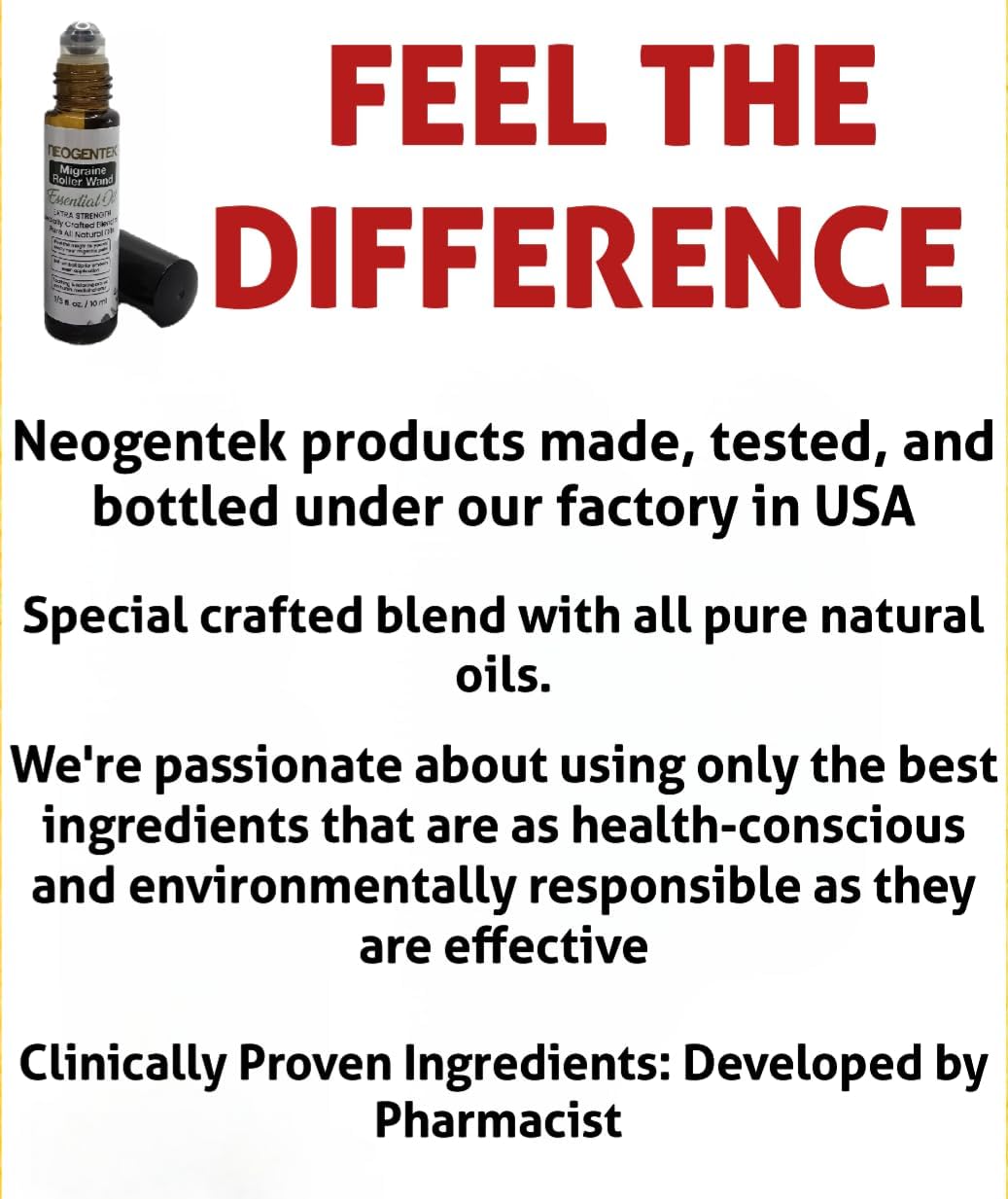 Migraine Essentail Oil Roller | Crafted Blend of 7 Powerful Essential Oils | Headache, Migraine Relief, Sinus/Made in USA 0.33 OZ 10 ML