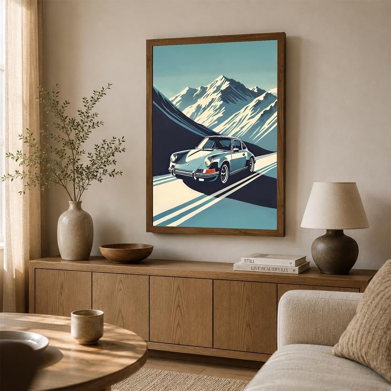 InkFlow Posters Vintage Sports Car Canvas Poster - Image 3