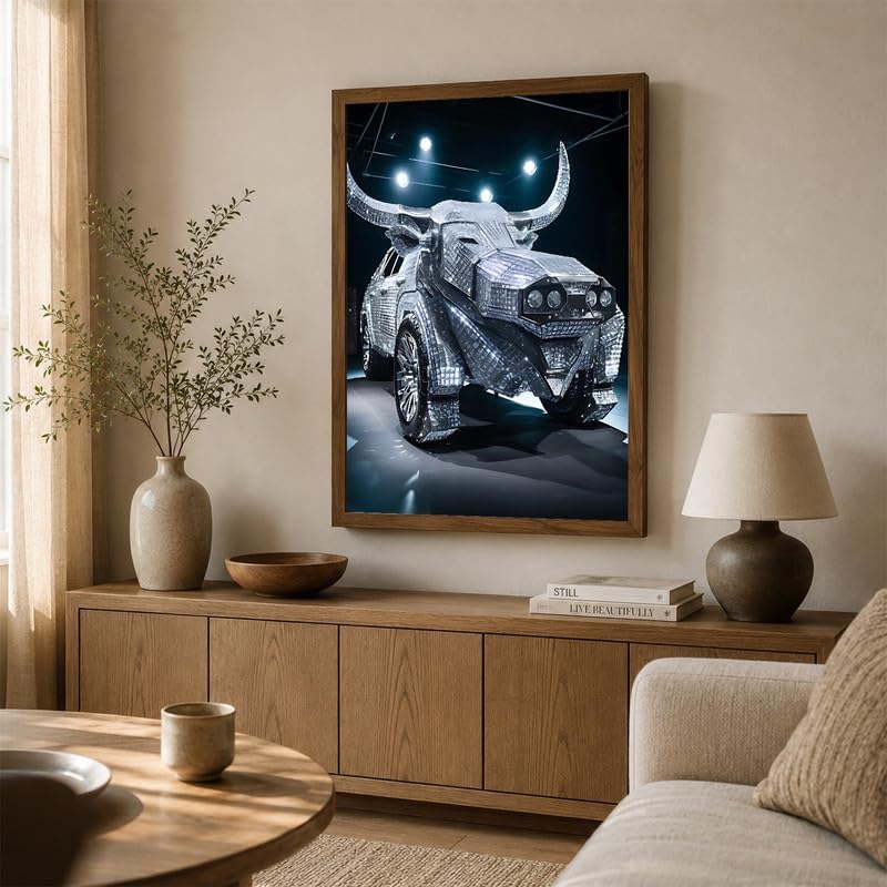 InkFlow Posters Diamond Car Canvas Poster - Image 4