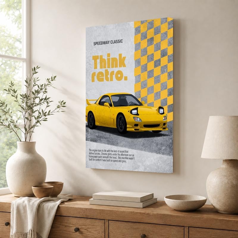 InkFlow Posters Retro Sports Car Canvas Poster - Image 4