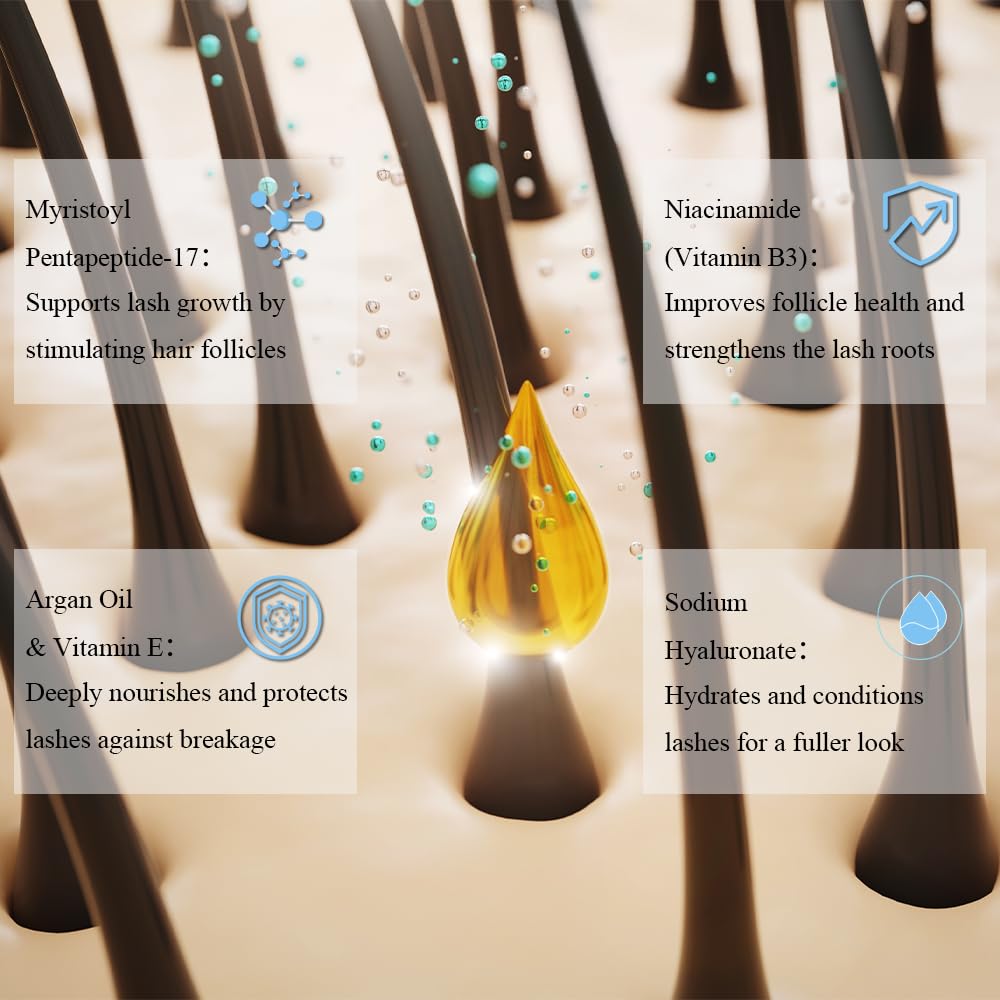 NP NATURES PHILOSOPHY Eyelash Growth Serum & Hair Growth Oil Set, Prostaglandin-Free Peptide Lash Serum and Aussie Rosemary Oil for Hair Growth, Thicker Fuller Lashes & Anti-Hair Loss for Men & Women