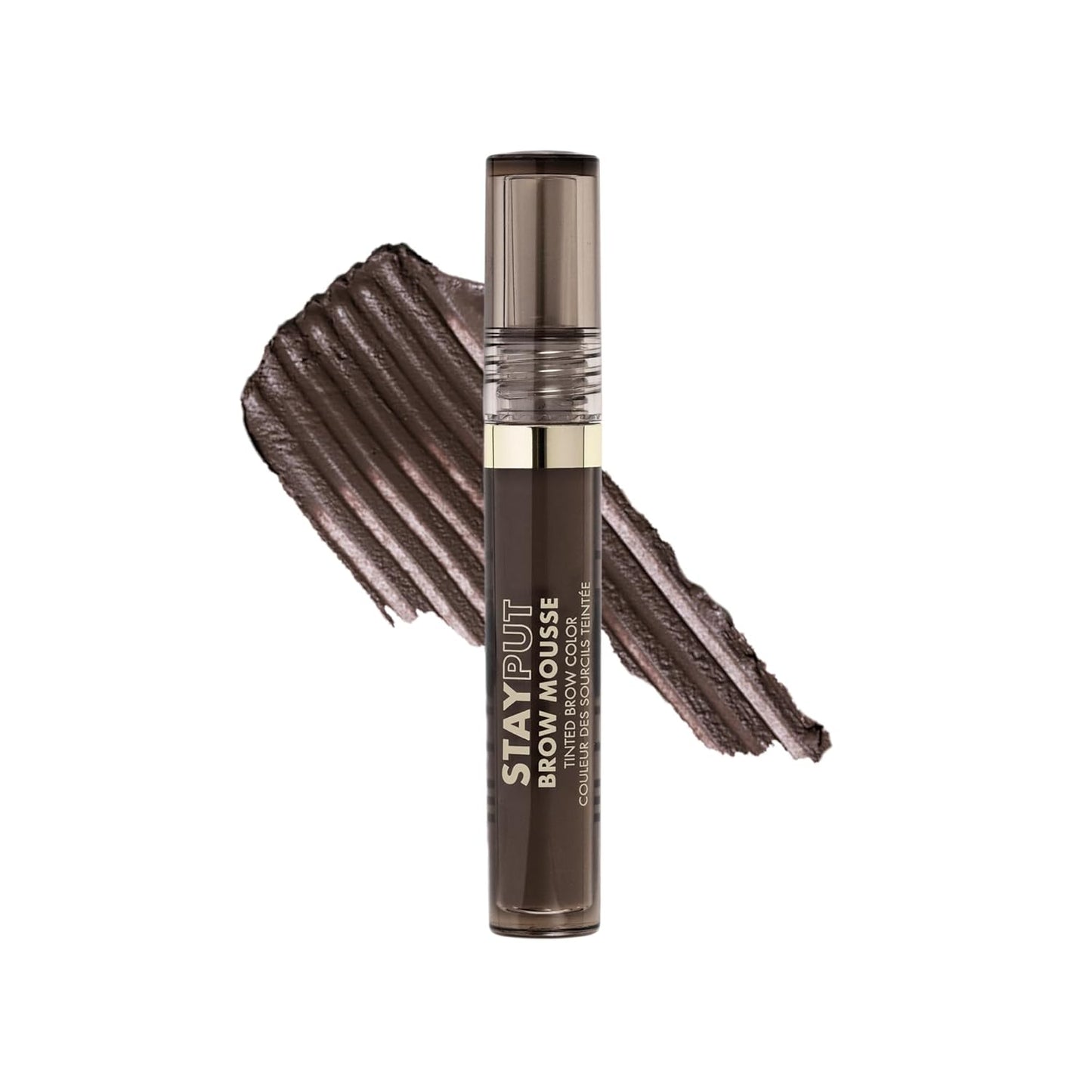 Milani Brow Tint- Stay Put Tinted Brow Mousse, Nourishing, High-Pigment infused with Shea Butter, Jojoba Seed Oil & Panthenol Vitamin B5 - Brown Black