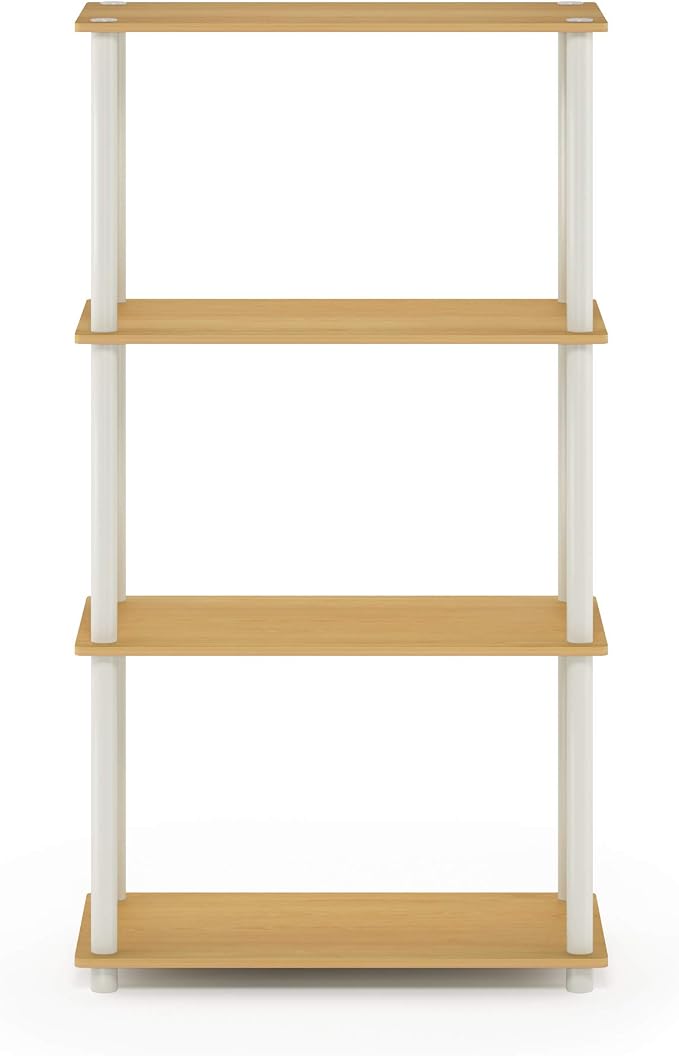 Furinno Turn-N-Tube 4-Tier Multipurpose Shelf Display Rack, Round Tubes - Image 8