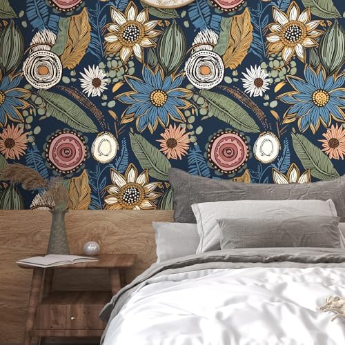 Laatse Boho Wallpaper Peel and Stick 17.5"x78.7" - Image 5