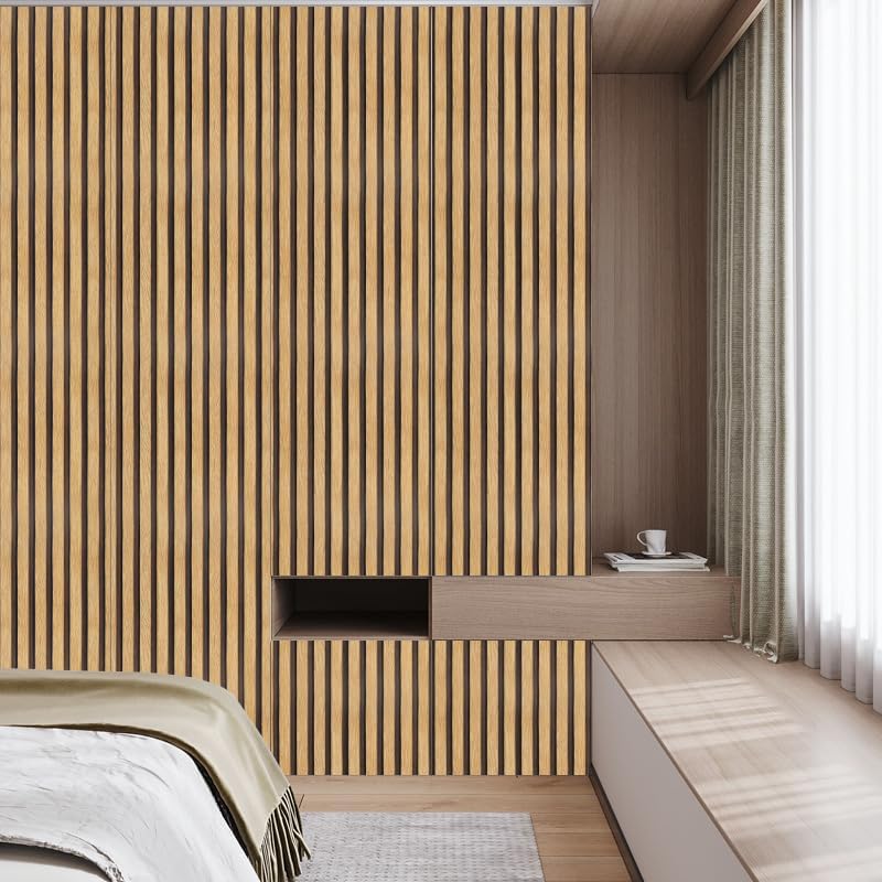 Arthome 17''x240'' Wood Slat Wallpaper Peel and Stick Self Adhesive Wood - Image 3