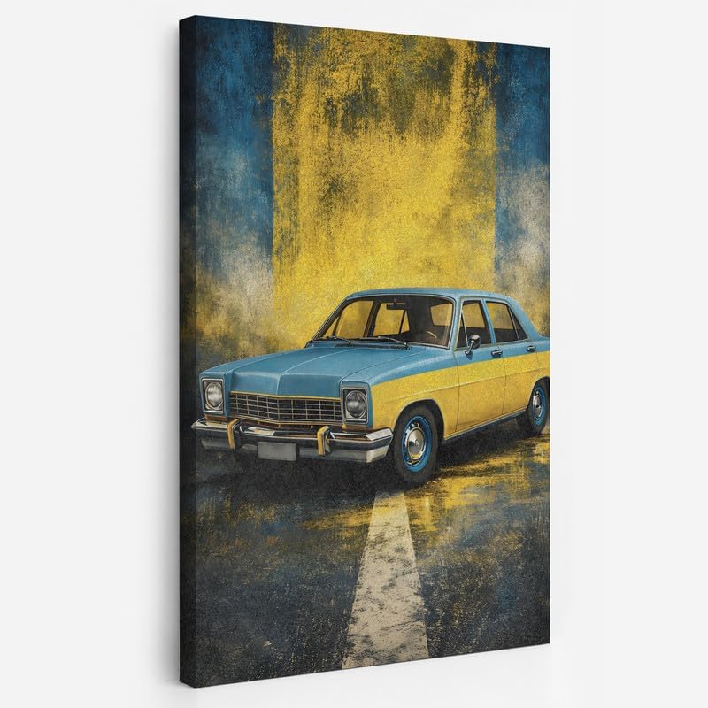 InkFlow Posters Vintage Car Canvas Poster by InkFlowPosters