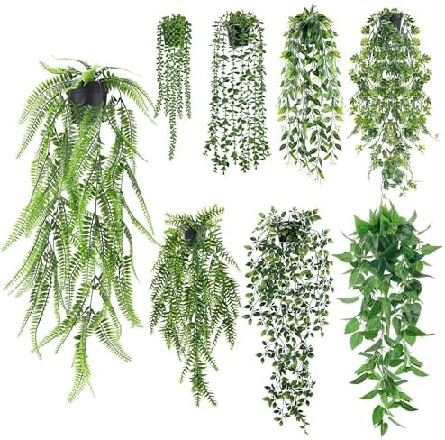 Der Rose 8Pcs Artificial Hanging Plants by DerRose