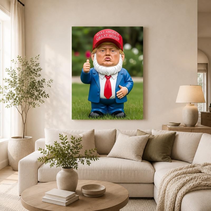 InkFlow Posters Garden Gnome Figurine Canvas Poster - Image 3