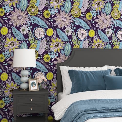 Laatse Boho Wallpaper Peel and Stick 17.5"x393" - Image 2