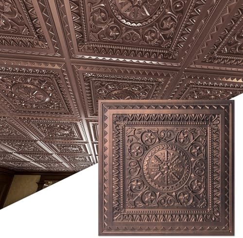 Art3d PVC Drop Ceiling Tiles 24x24 in, 48 Sq.Ft by Art3d