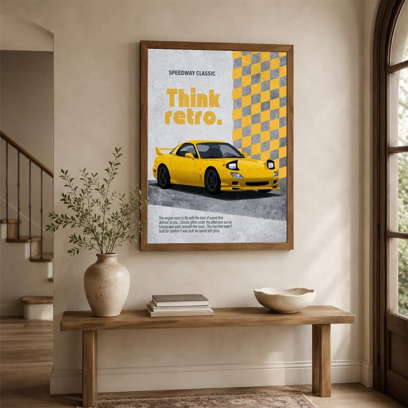 InkFlow Posters Retro Sports Car Canvas Poster - Image 6