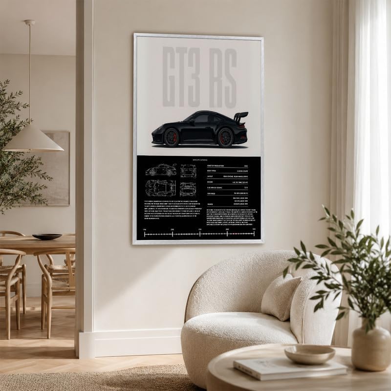 InkFlow Posters Vintage Racing Car Canvas Poster - Image 5