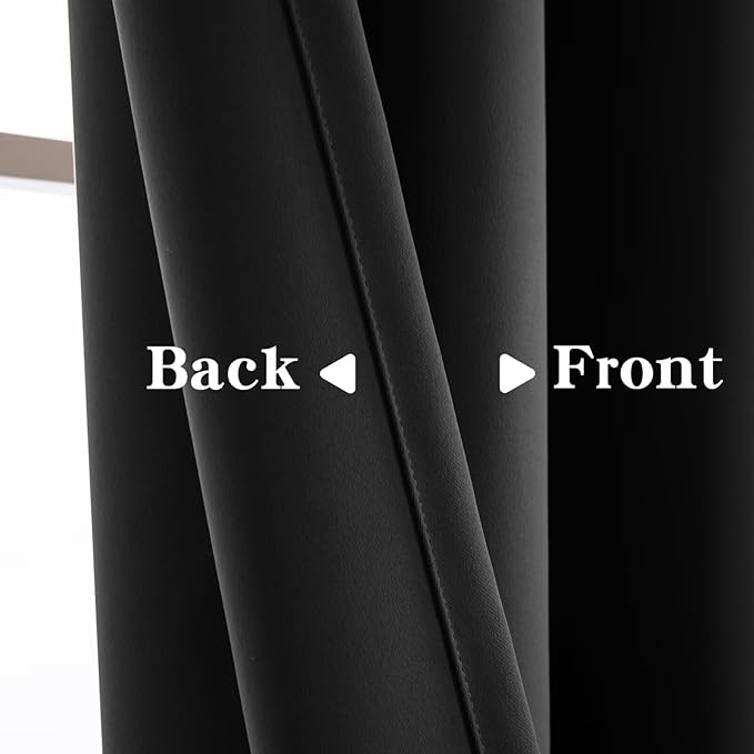 IGEMAEVE Blackout Sliding Door Curtains 108 Inch Length, Extra Wide Room - Image 3