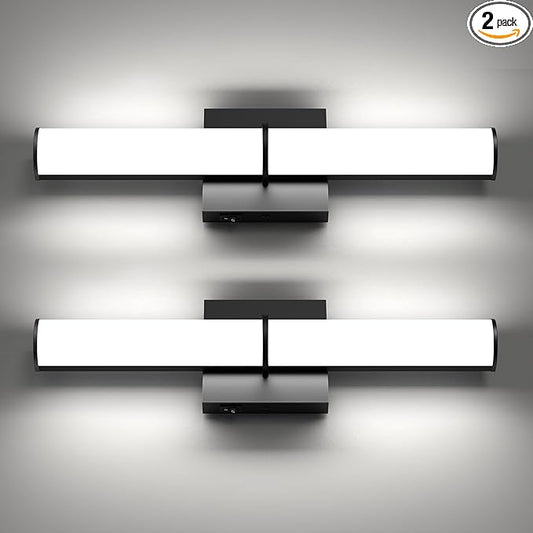 OOWOLF 2Pack 17.3Inch Black Vanity Light Fixture by OOWOLF