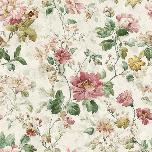 Nukofal Vintage Floral Peel and Stick Wallpaper by Nukofal