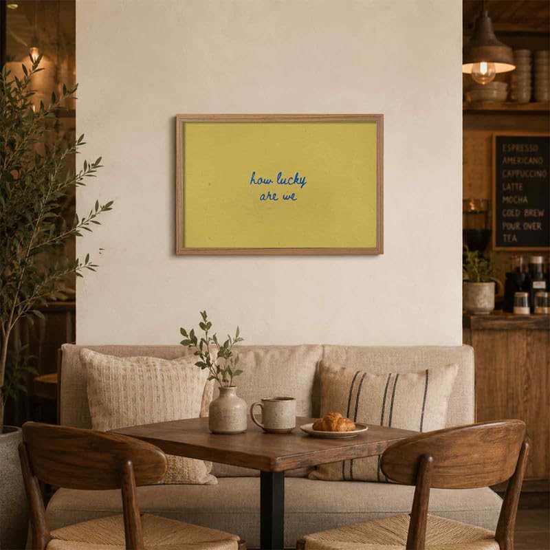 How Lucky Are We Wall Art Preppy Framed Wall Decor Inspirational Canvas - Image 3