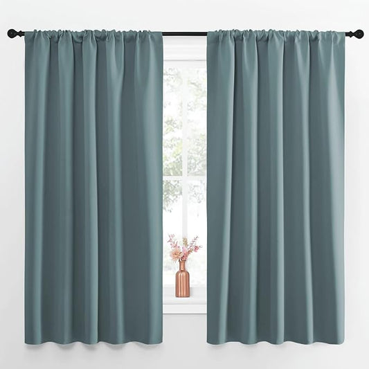 NICETOWN Greyish Blue Blackout Curtains Panels by NICETOWN