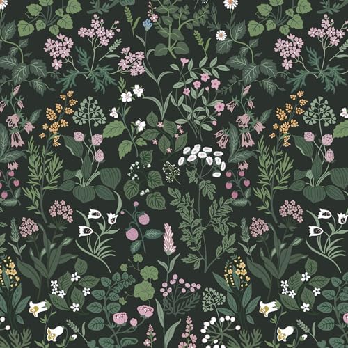 Dimoon 17.3''x236.2''Peel and Stick Wall Paper Floral Wallpaper Wall Art Renter by DIYYOURMOON