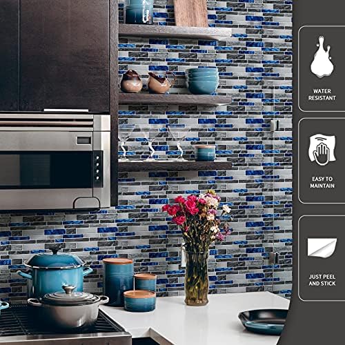 Art3d Marble Tile Peel and Stick Backsplash, 12 x 12 Inch - Image 3
