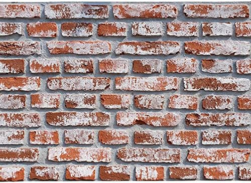 Faux Brick Red Siding Panels, 3D Wall Panel Brick Texture Solid Facing by Unknown