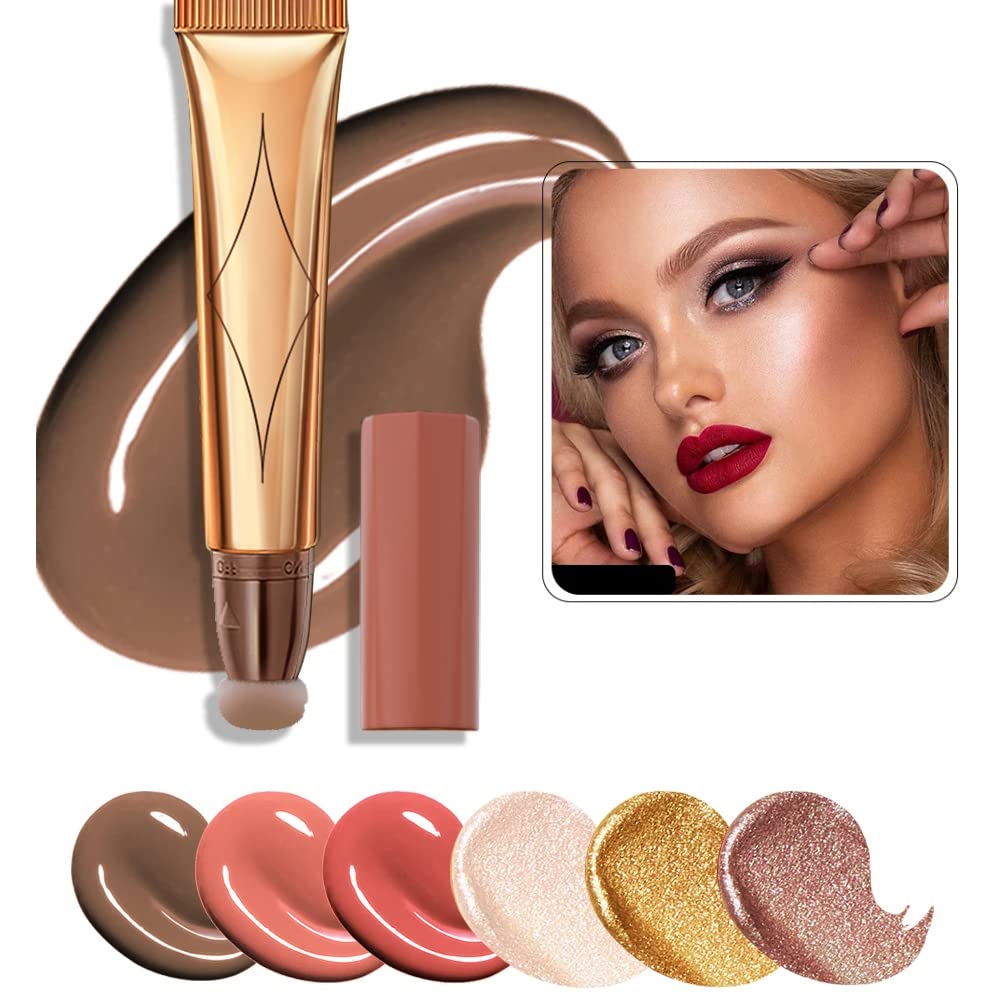 Contour Beauty Wand, Face Concealer Contouring With Halo Glow Liquid Filter Long Lasting & Smooth Matte Finish Liquid Illuminator Makeup Stick. (01- Contour)