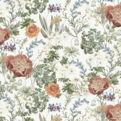 Livebor Vintage Floral Peel and Stick Wallpaper by LiveborDirectWallpaper