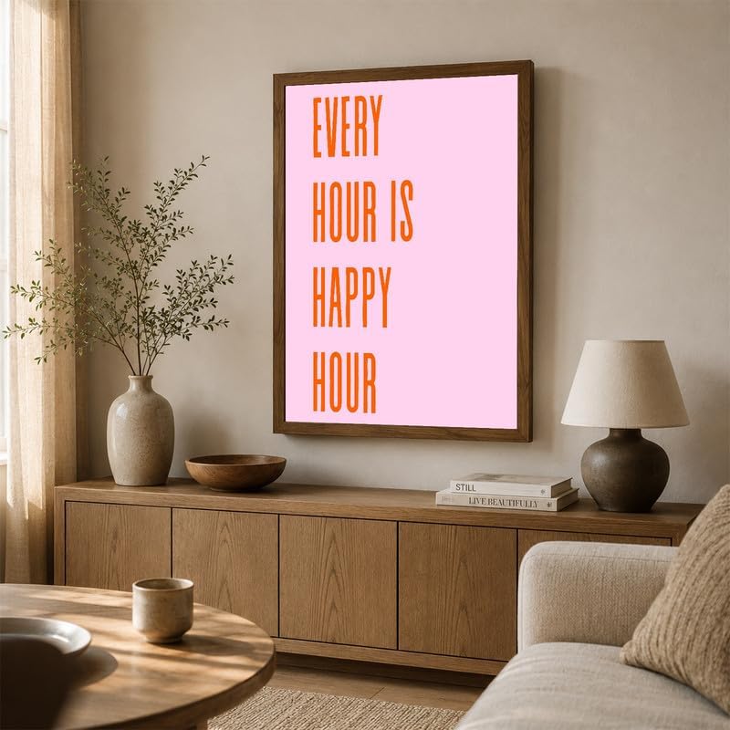 InkFlow Posters Every Hour Happy Hour Canvas Poster - Image 4