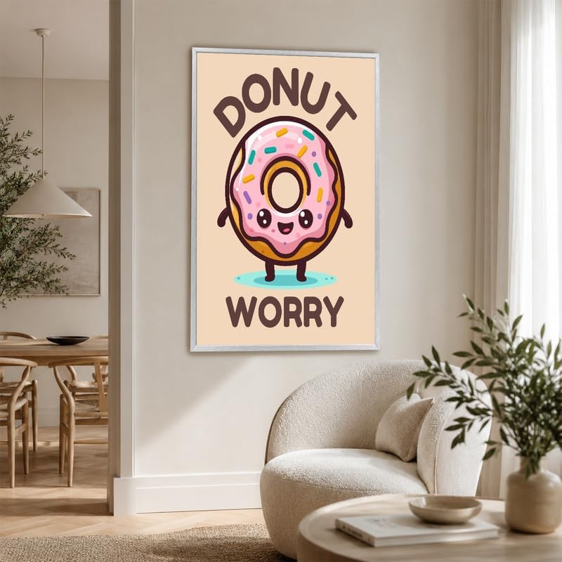 InkFlow Posters Donut Worry Canvas Poster - Image 5