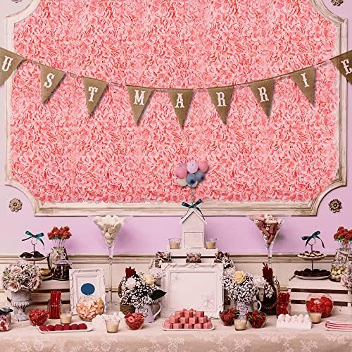 BLOSMON Flower Wall Panel Backdrop Decor Blush Artificial Floral Backdrop - Image 3
