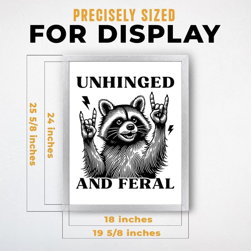 InkFlow Posters Feral Raccoon Fun Canvas Poster - Image 3